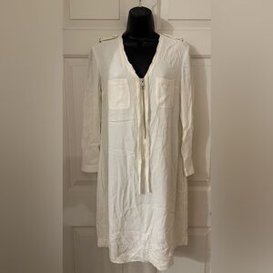 Burberry Brit Ivory Pocket Sheath Shirt Dress 6